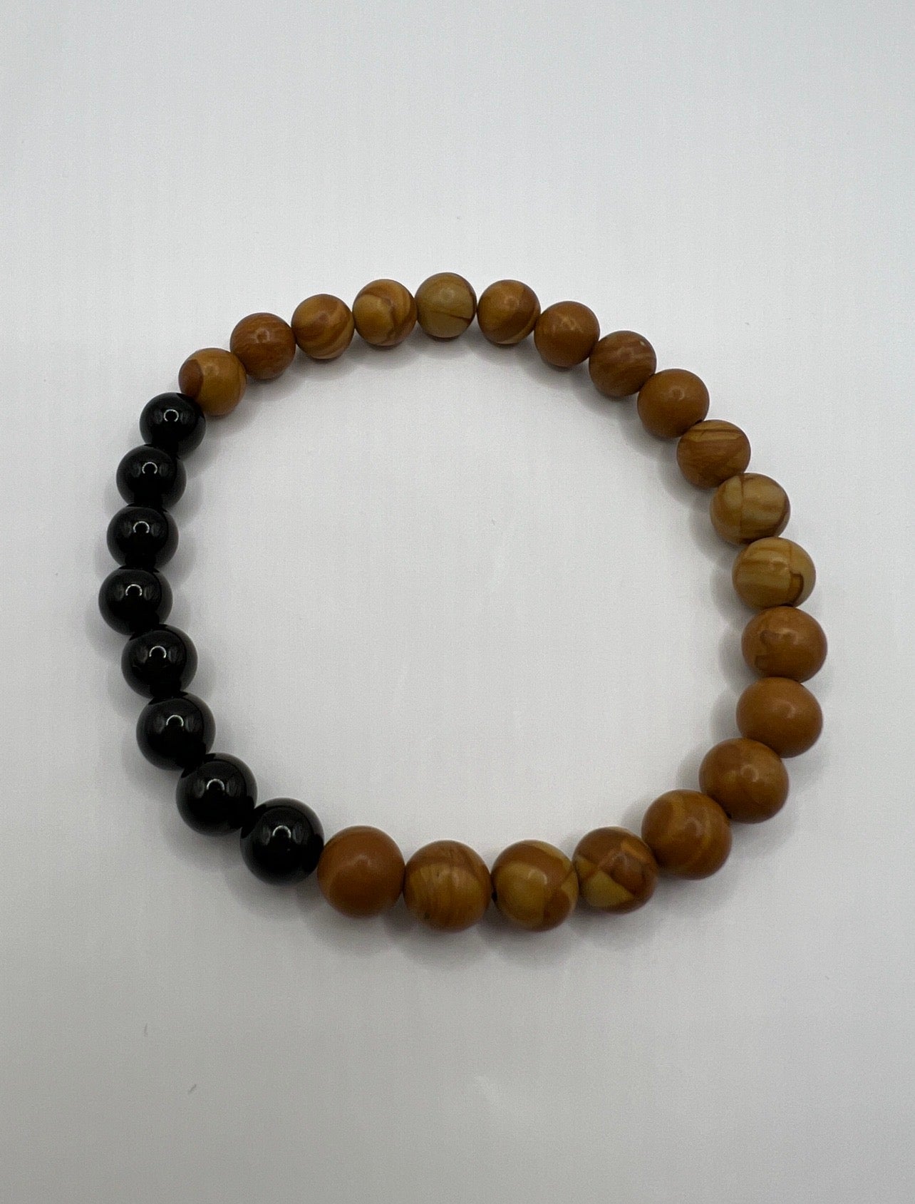 Urban Designer Meditation Prayer Wood Bead Bracelet Elastic Stretch